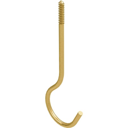 National 6 In. Brass Ceiling Hook N275214